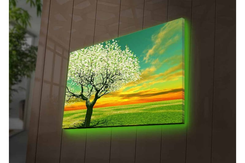 Väggdekor LED-belysning Canvas Målning - Inredning - Tavlor & konst - Canvastavlor