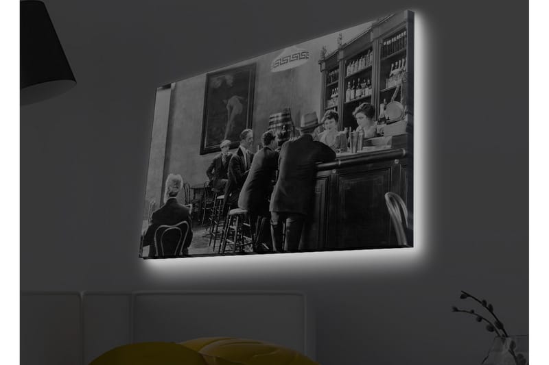 Väggdekor LED-belysning Canvas Målning - Inredning - Tavlor & konst - Canvastavlor