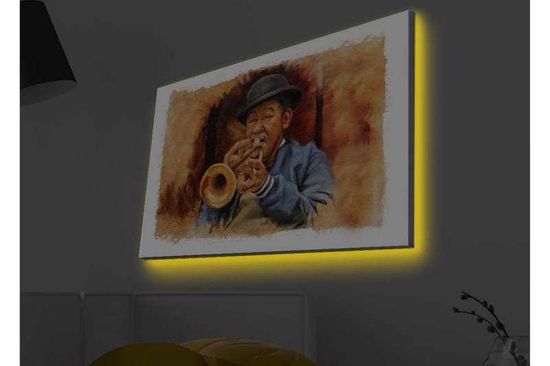Väggdekor LED-belysning Canvas Målning - Inredning - Tavlor & konst - Canvastavlor