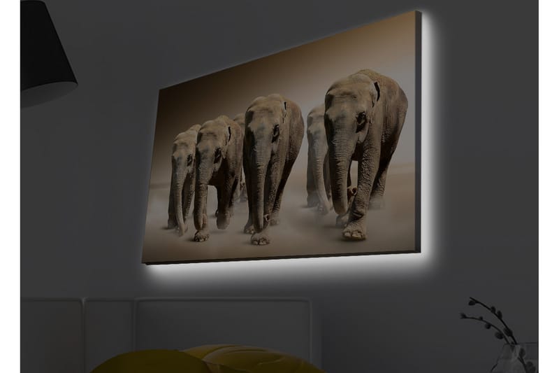 Väggdekor LED-belysning Canvas Målning - Inredning - Tavlor & konst - Canvastavlor
