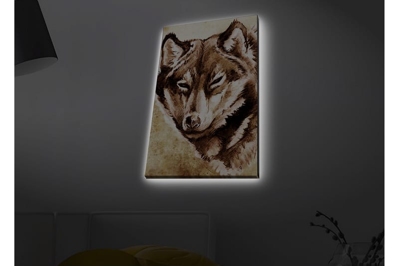 Väggdekor LED-belysning Canvas Målning - Inredning - Tavlor & konst - Canvastavlor