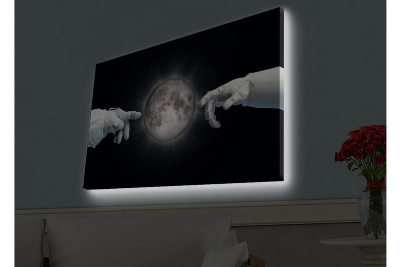 Väggdekor LED-belysning Canvas Målning - Inredning - Tavlor & konst - Canvastavlor