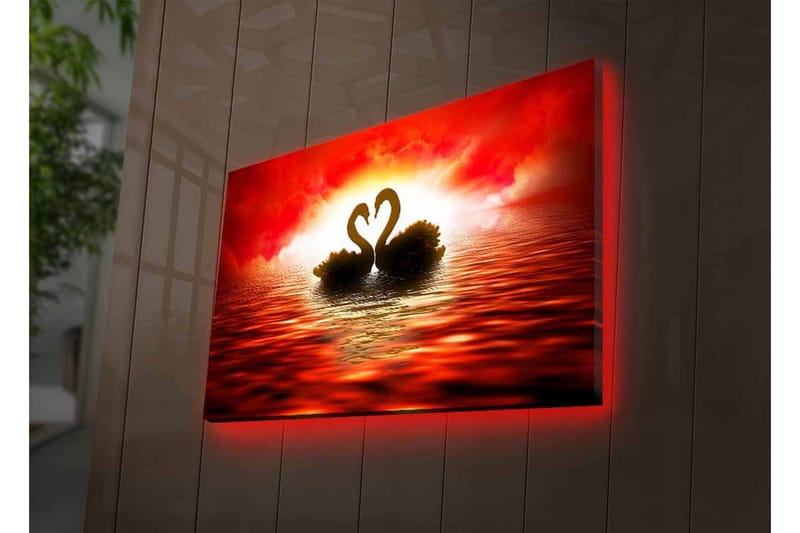 Väggdekor LED-belysning Canvas Målning - Inredning - Tavlor & konst - Canvastavlor