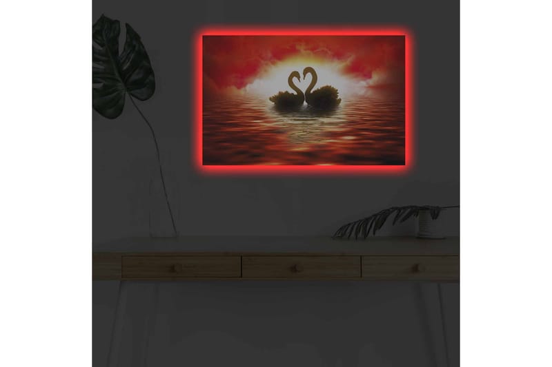 Väggdekor LED-belysning Canvas Målning - Inredning - Tavlor & konst - Canvastavlor