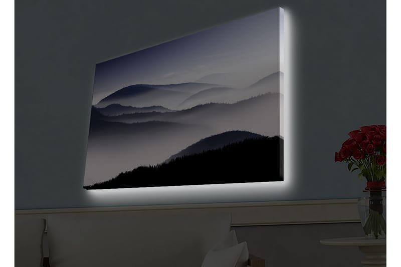 Väggdekor LED-belysning Canvas Målning - Inredning - Tavlor & konst - Canvastavlor