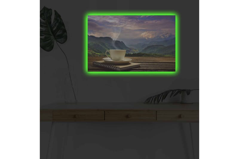 Väggdekor LED-belysning Canvas Målning - Inredning - Tavlor & konst - Canvastavlor