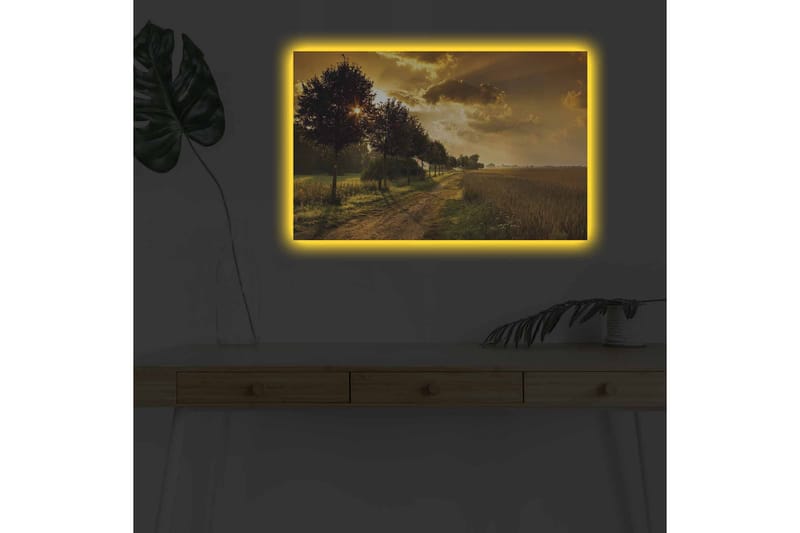 Väggdekor LED-belysning Canvas Målning - Inredning - Tavlor & konst - Canvastavlor