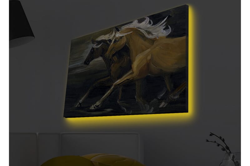Väggdekor LED-belysning Canvas Målning - Inredning - Tavlor & konst - Canvastavlor