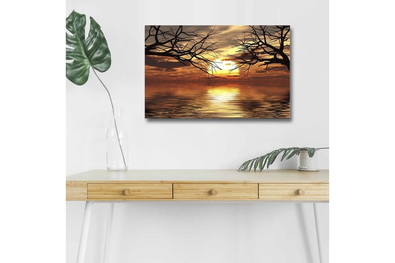 Väggdekor LED-belysning Canvas Målning - Inredning - Tavlor & konst - Canvastavlor