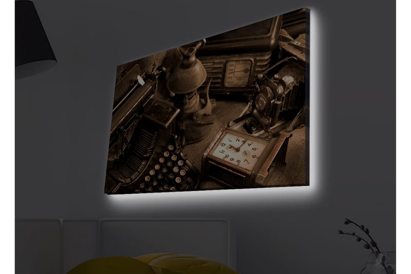 Väggdekor LED-belysning Canvas Målning - Inredning - Tavlor & konst - Canvastavlor