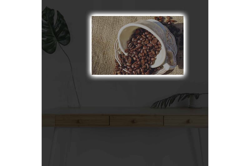 Väggdekor LED-belysning Canvas Målning - Inredning - Tavlor & konst - Canvastavlor