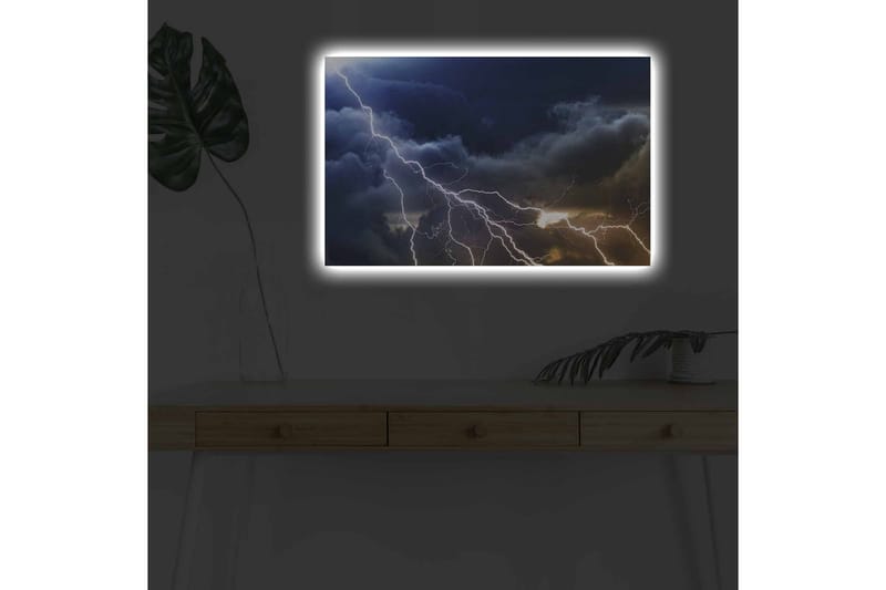 Väggdekor LED-belysning Canvas Målning - Inredning - Tavlor & konst - Canvastavlor