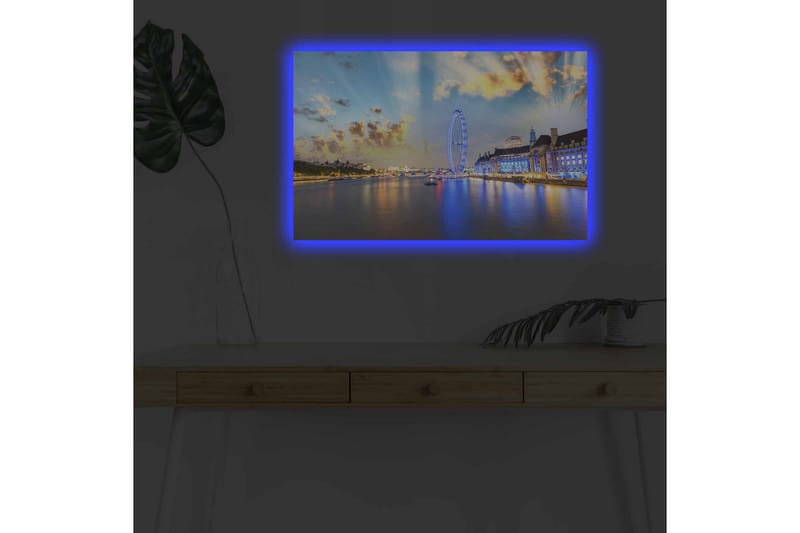 Väggdekor LED-belysning Canvas Målning - Inredning - Tavlor & konst - Canvastavlor