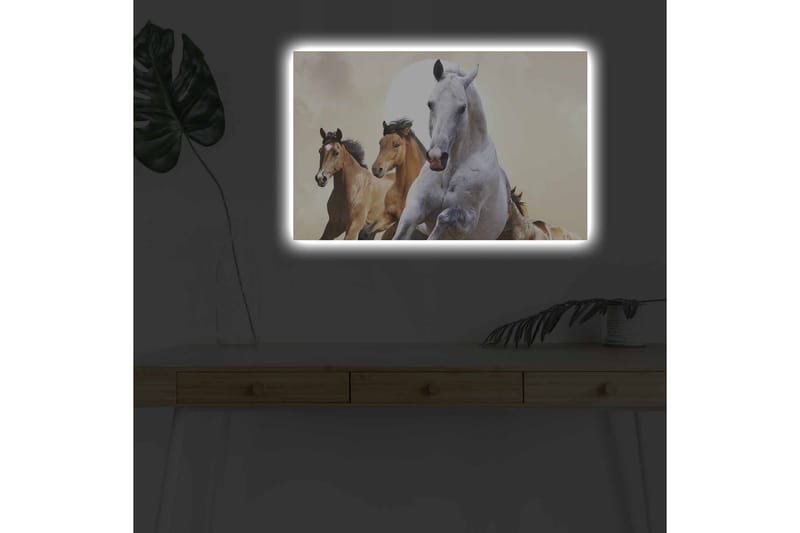 Väggdekor LED-belysning Canvas Målning - Inredning - Tavlor & konst - Canvastavlor