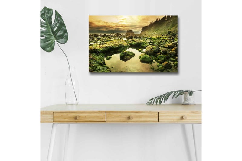 Väggdekor LED-belysning Canvas Målning - Inredning - Tavlor & konst - Canvastavlor