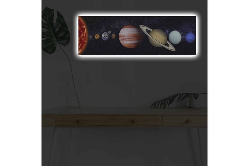 Väggdekor LED-belysning Canvas Målning - Inredning - Tavlor & konst - Canvastavlor