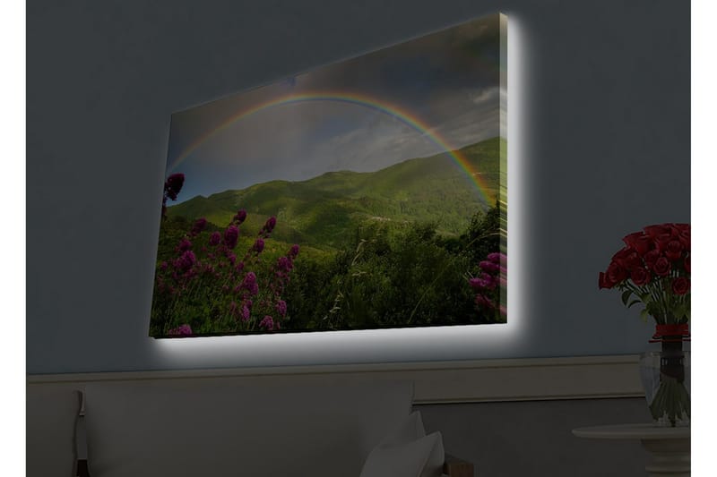 Väggdekor LED-belysning Canvas Målning - Inredning - Tavlor & konst - Canvastavlor