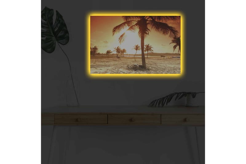 Väggdekor LED-belysning Canvas Målning - Inredning - Tavlor & konst - Canvastavlor