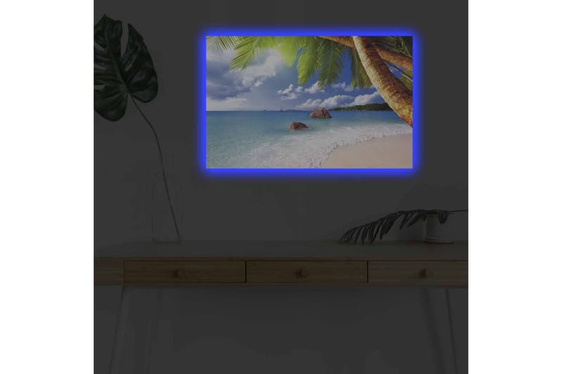 Väggdekor LED-belysning Canvas Målning - Inredning - Tavlor & konst - Canvastavlor