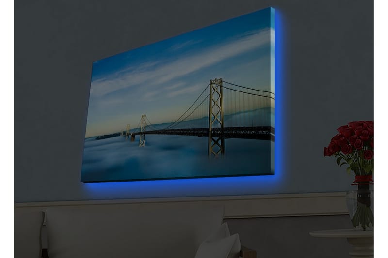 Väggdekor LED-belysning Canvas Målning - Inredning - Tavlor & konst - Canvastavlor