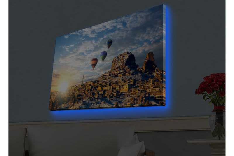Väggdekor LED-belysning Canvas Målning - Inredning - Tavlor & konst - Canvastavlor