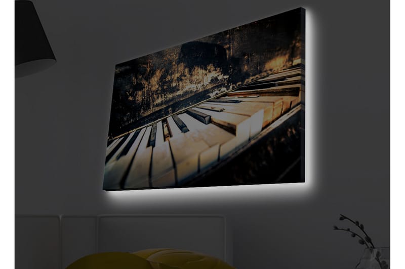 Väggdekor LED-belysning Canvas Målning - Inredning - Tavlor & konst - Canvastavlor