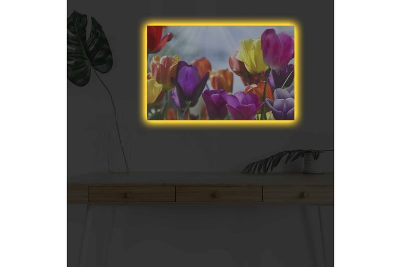 Väggdekor LED-belysning Canvas Målning - Inredning - Tavlor & konst - Canvastavlor