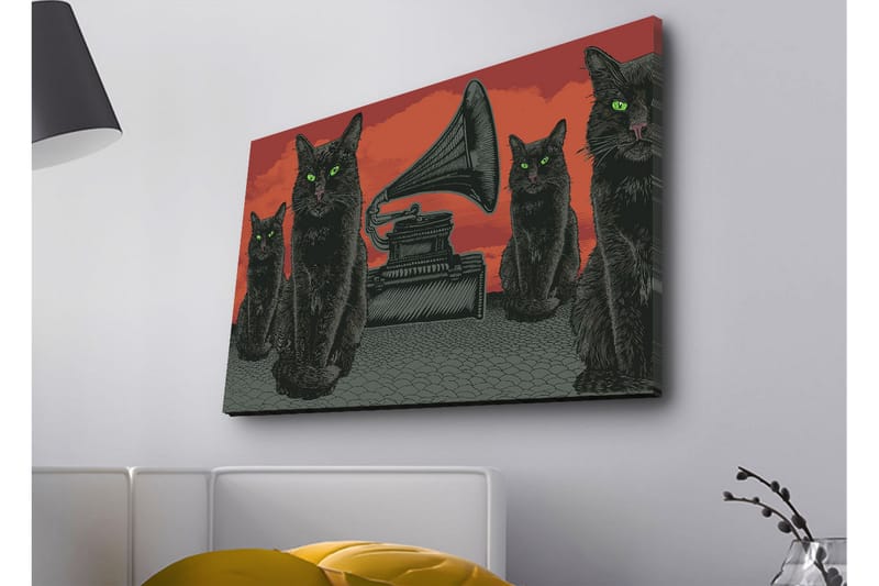 Väggdekor LED-belysning Canvas Målning - Inredning - Tavlor & konst - Canvastavlor