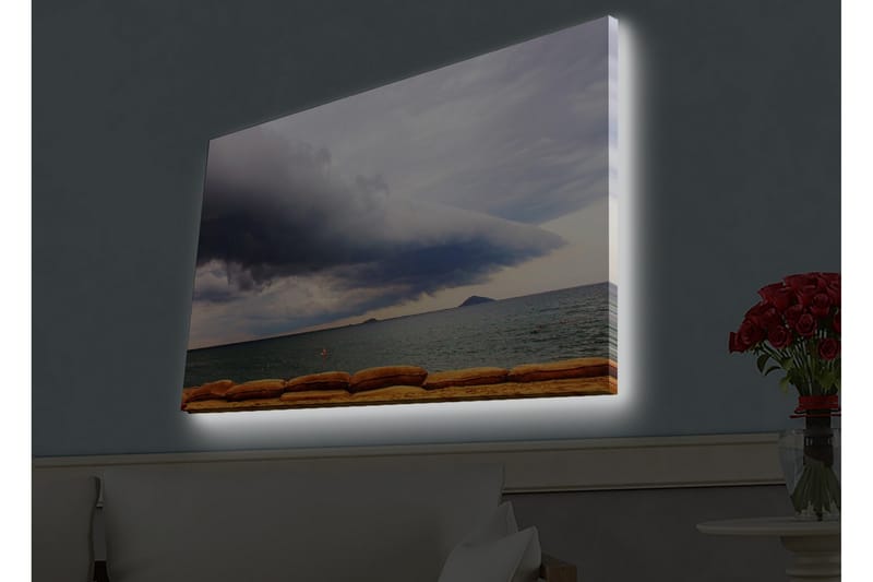 Väggdekor LED-belysning Canvas Målning - Inredning - Tavlor & konst - Canvastavlor