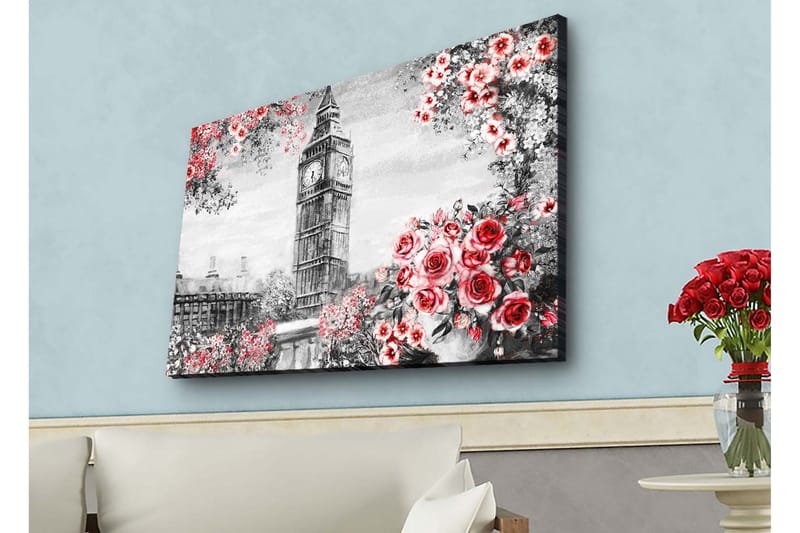 Väggdekor LED-belysning Canvas Målning - Inredning - Tavlor & konst - Canvastavlor