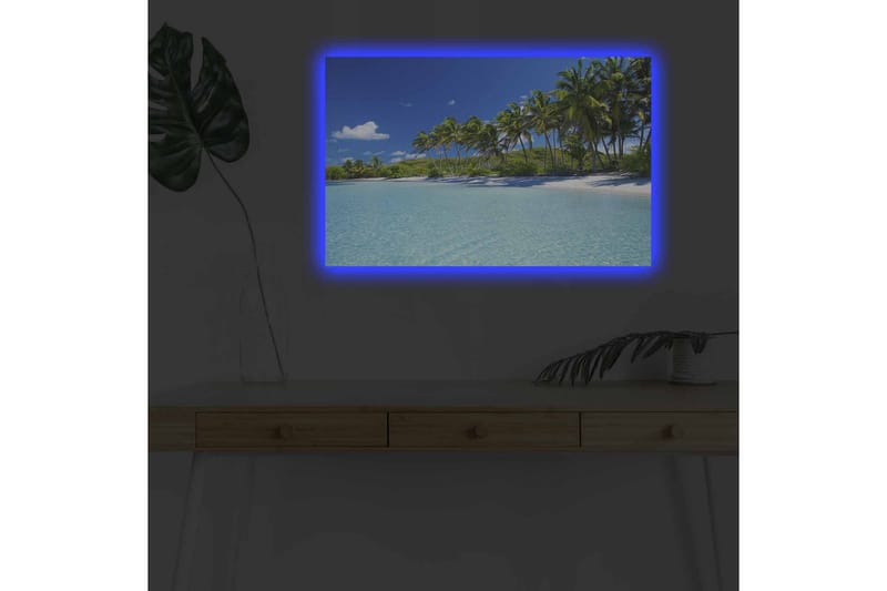 Väggdekor LED-belysning Canvas Målning - Inredning - Tavlor & konst - Canvastavlor
