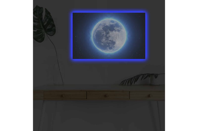 Väggdekor LED-belysning Canvas Målning - Inredning - Tavlor & konst - Canvastavlor