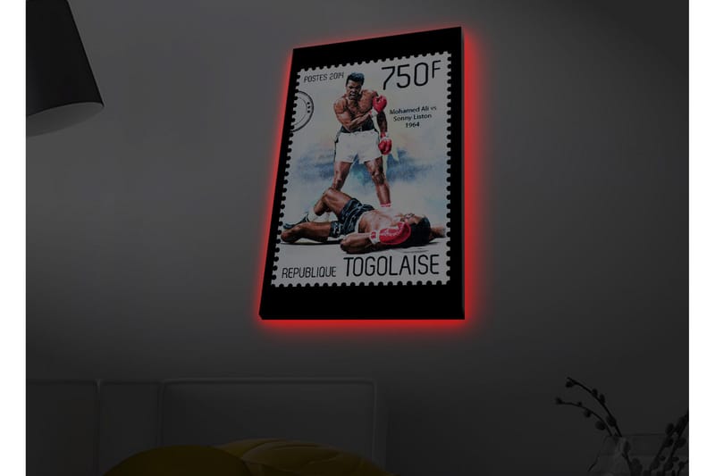 Väggdekor LED-belysning Canvas Målning - Inredning - Tavlor & konst - Canvastavlor