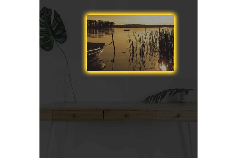 Väggdekor LED-belysning Canvas Målning - Inredning - Tavlor & konst - Canvastavlor