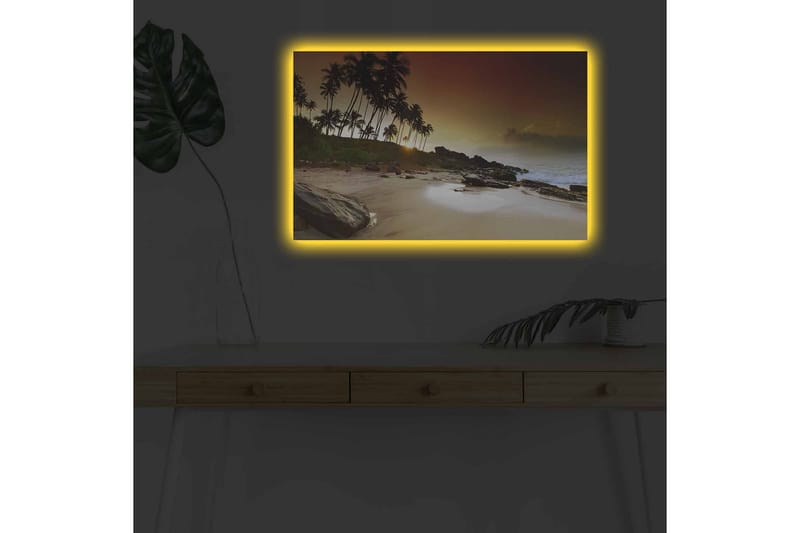 Väggdekor LED-belysning Canvas Målning - Inredning - Tavlor & konst - Canvastavlor