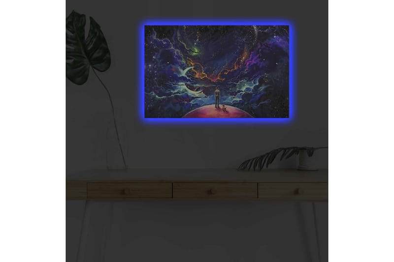 Väggdekor LED-belysning Canvas Målning - Inredning - Tavlor & konst - Canvastavlor