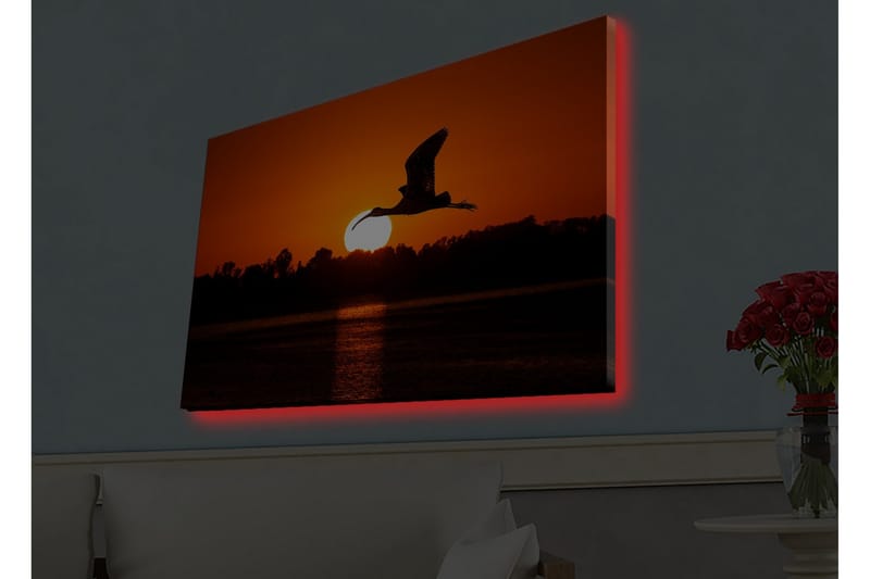Väggdekor LED-belysning Canvas Målning - Inredning - Tavlor & konst - Canvastavlor