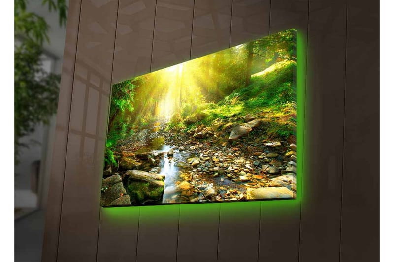 Väggdekor LED-belysning Canvas Målning - Inredning - Tavlor & konst - Canvastavlor