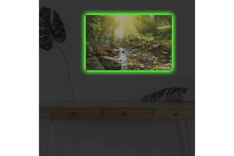Väggdekor LED-belysning Canvas Målning - Inredning - Tavlor & konst - Canvastavlor