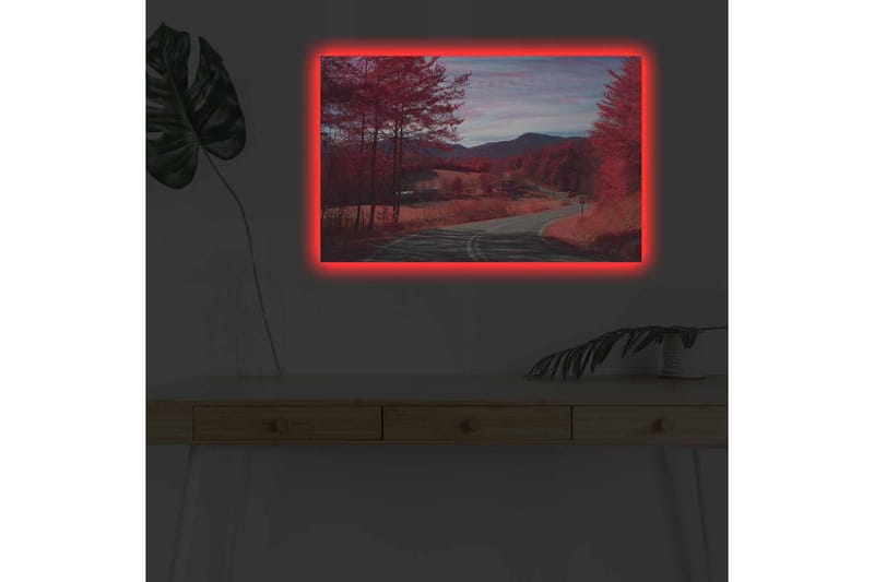 Väggdekor LED-belysning Canvas Målning - Inredning - Tavlor & konst - Canvastavlor