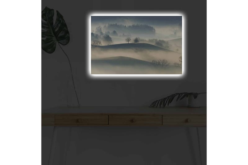 Väggdekor LED-belysning Canvas Målning - Inredning - Tavlor & konst - Canvastavlor