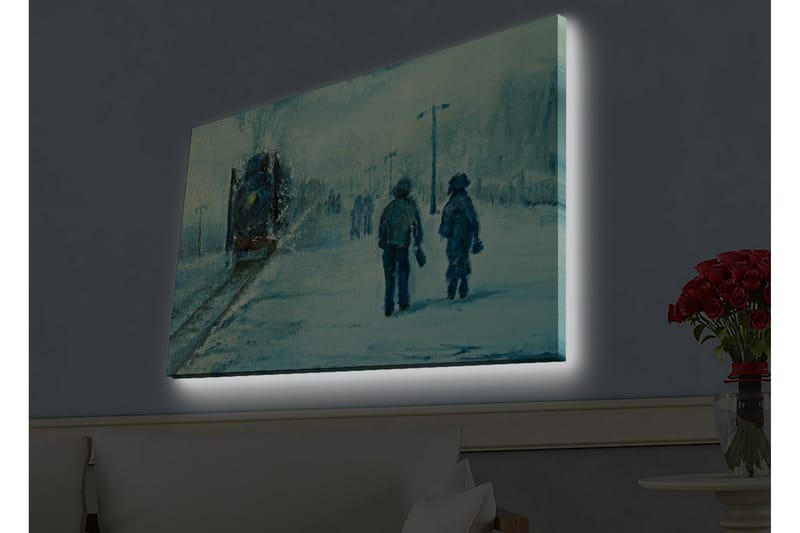 Väggdekor LED-belysning Canvas Målning - Inredning - Tavlor & konst - Canvastavlor