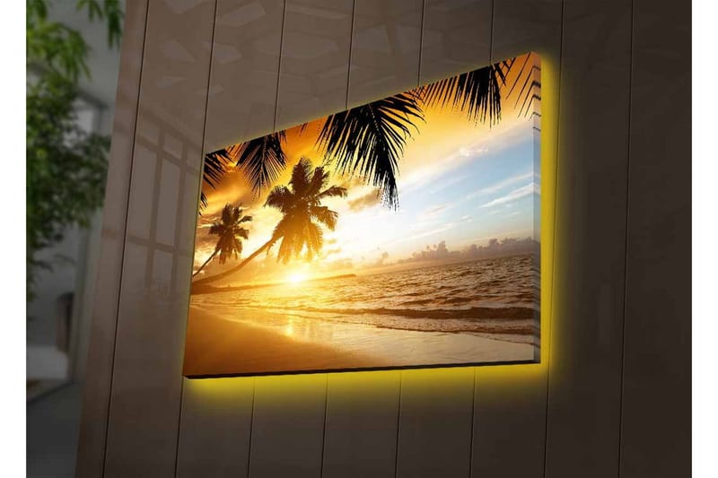 Väggdekor LED-belysning Canvas Målning - Inredning - Tavlor & konst - Canvastavlor