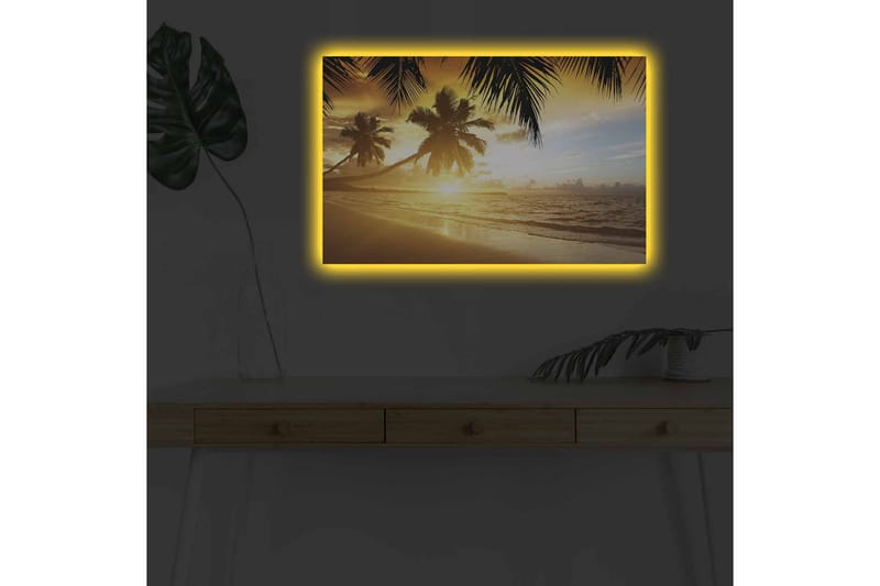 Väggdekor LED-belysning Canvas Målning - Inredning - Tavlor & konst - Canvastavlor