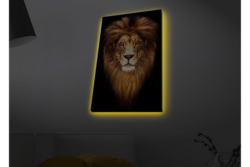 Väggdekor LED-belysning Canvas Målning - Inredning - Tavlor & konst - Canvastavlor