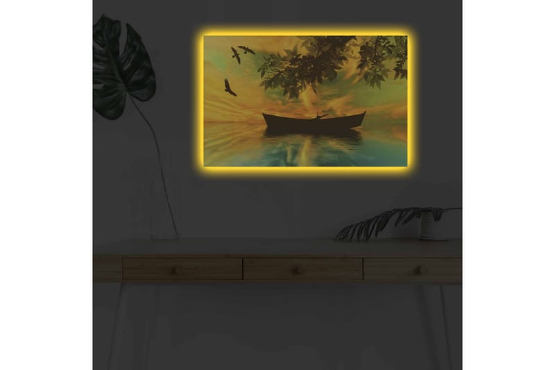 Väggdekor LED-belysning Canvas Målning - Inredning - Tavlor & konst - Canvastavlor