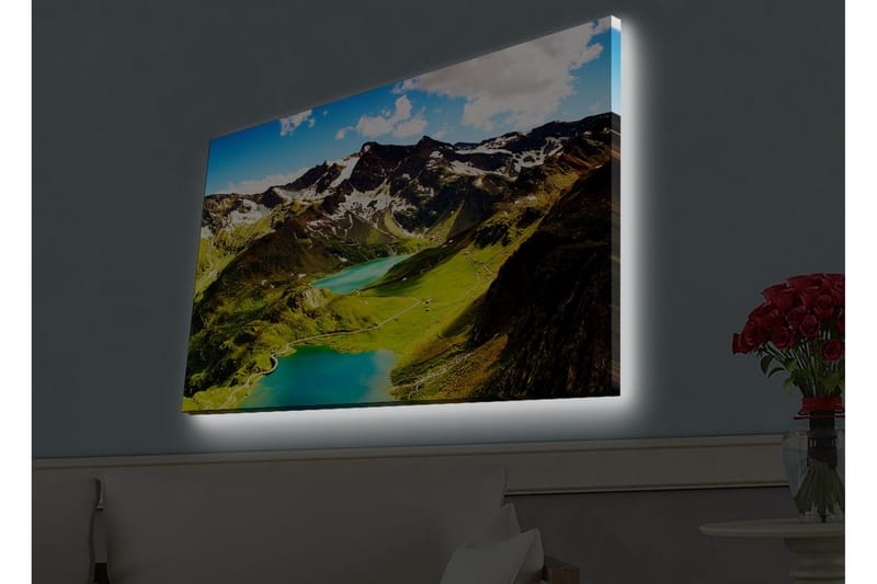 Väggdekor LED-belysning Canvas Målning - Inredning - Tavlor & konst - Canvastavlor