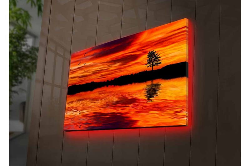 Väggdekor LED-belysning Canvas Målning - Inredning - Tavlor & konst - Canvastavlor