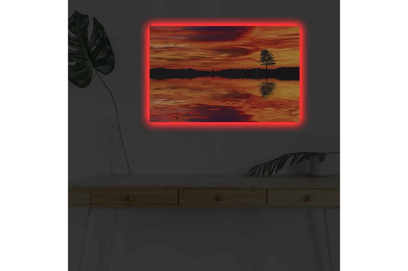 Väggdekor LED-belysning Canvas Målning - Inredning - Tavlor & konst - Canvastavlor