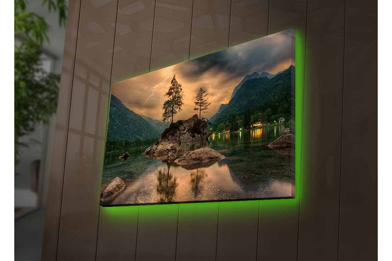 Väggdekor LED-belysning Canvas Målning - Inredning - Tavlor & konst - Canvastavlor